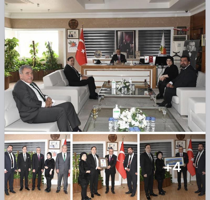 Kemer Belediye Başkanı Necati Topaloğlu’na ATİK Genel Başkanı Aziz Şahin, ATİK İran İstişare Başkanı Leila Mikaili, ATİK İran Başkanı Ali Garabi ile Antalya’da yapılacak İran - Türkiye Turizm ve İşbirliği Forumu konulu görüşmede bulundu