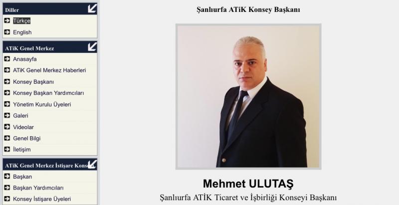 Şanlıurfa ATİK Ticaret İşbirliği Konseyi Başkanı Mehmet ULUTAŞ ve Yönetim Üst Kurulu ile Kuruldu
